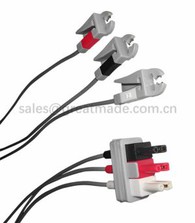 Компатибилни М1605А ЕЦГ сафти оловни сет, 3-води, АХА, 3фт, АА 2ПИН / Снап